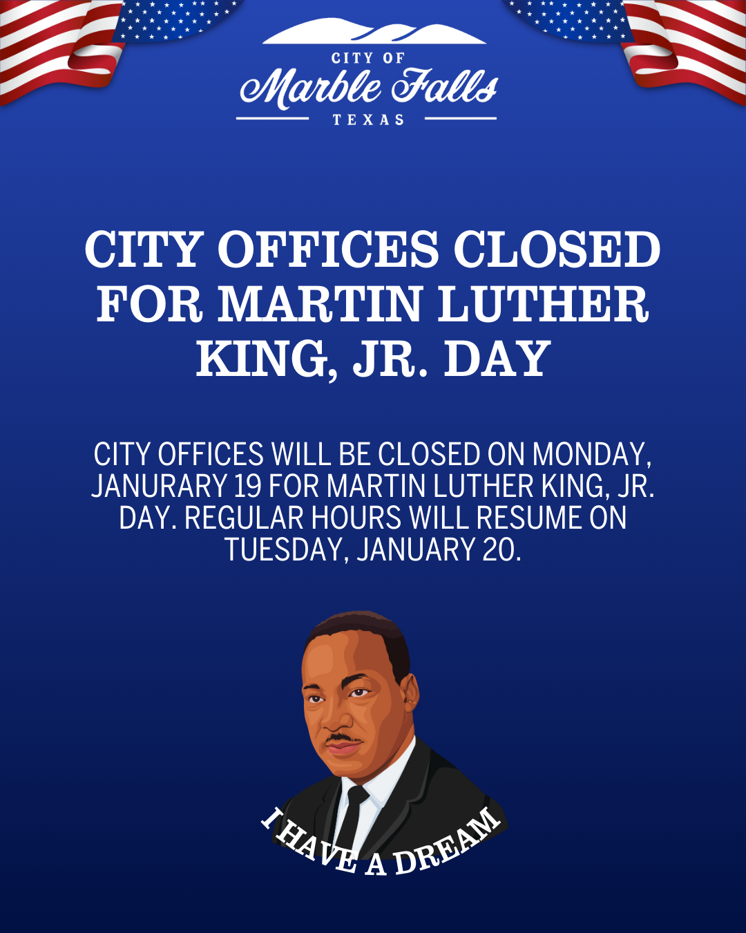 closed for MLK Day 2026