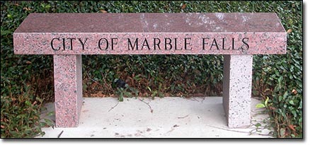 City of Marble Falls park bench
