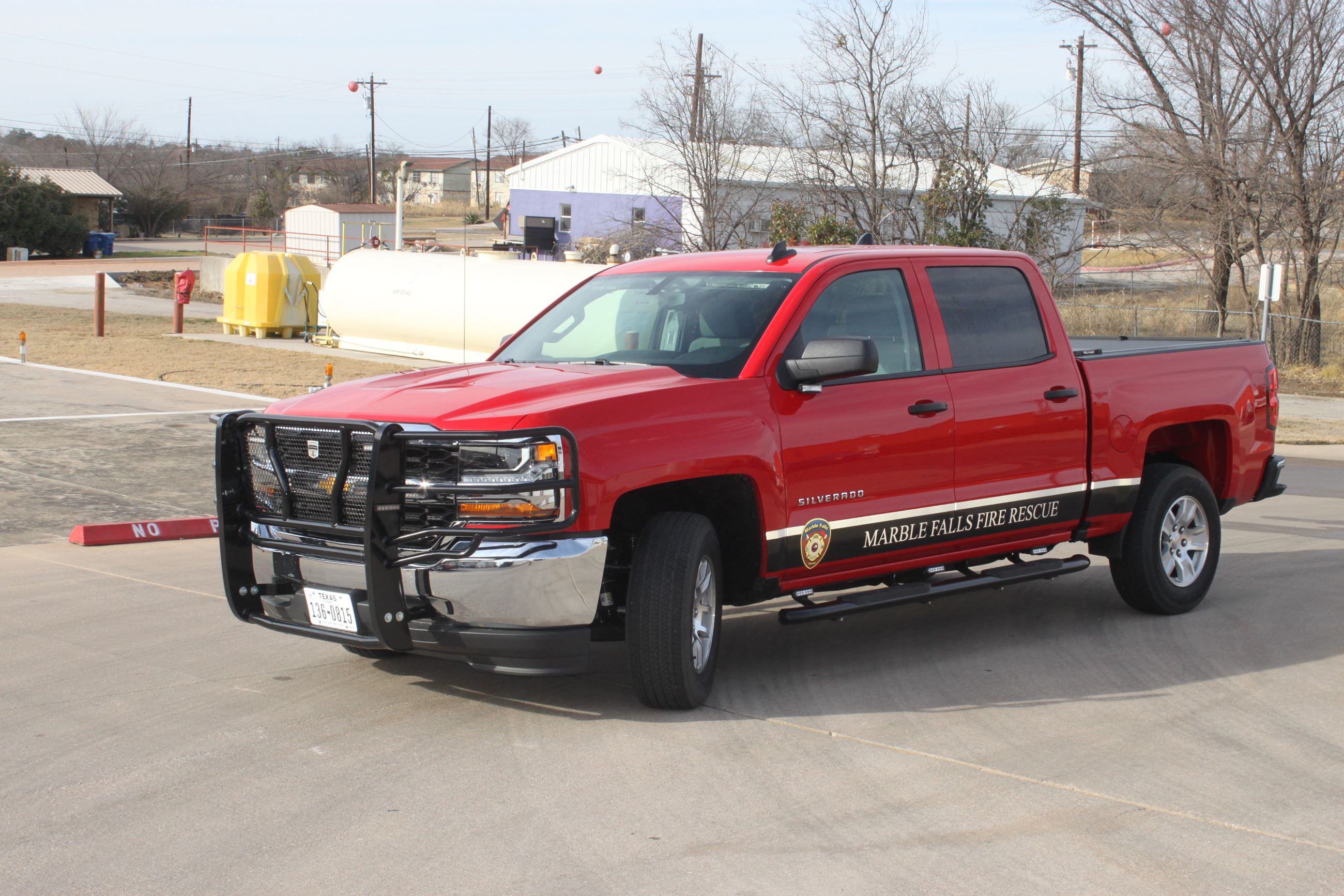 Chief 1, a 2018 Chevy Silverado, the Fire Chief's vehicle