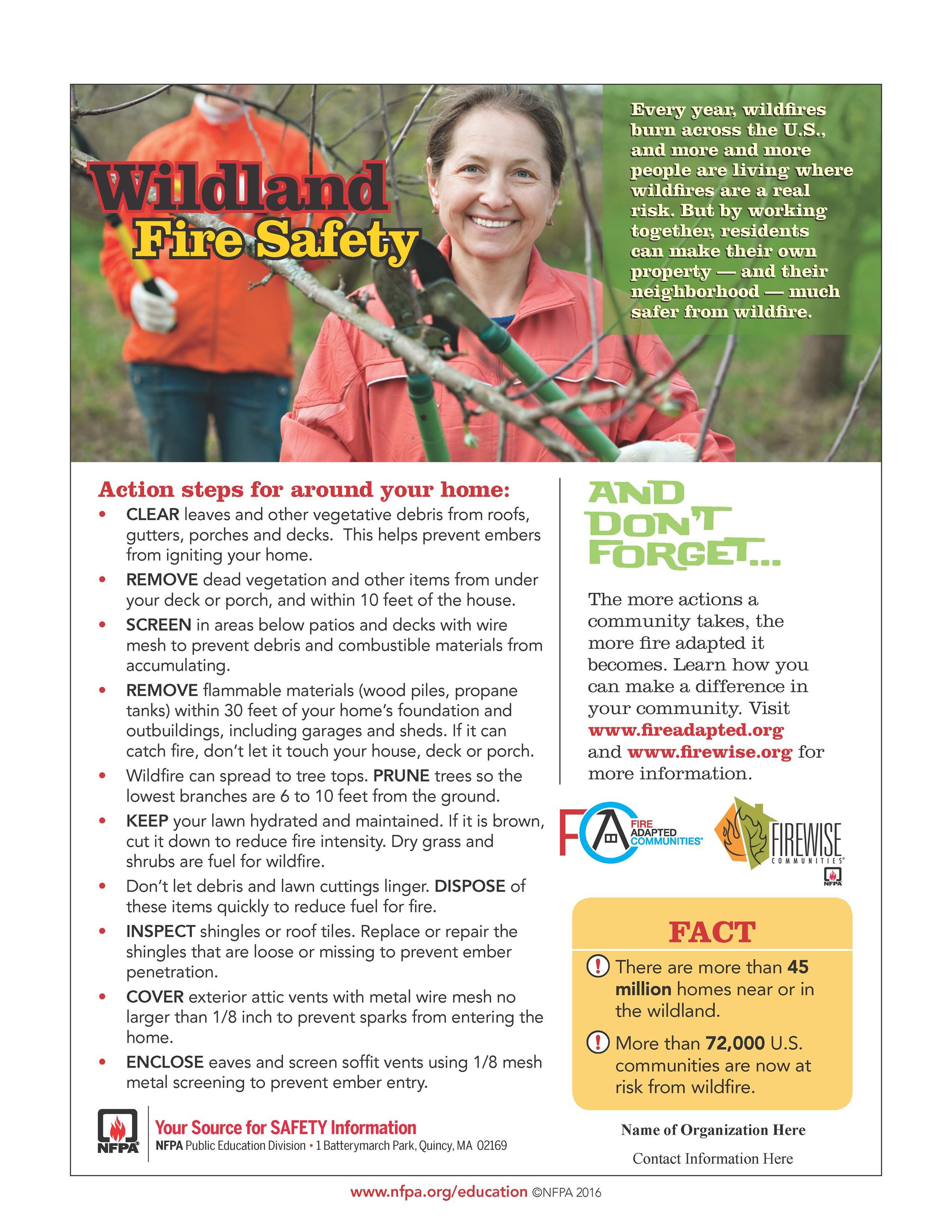 Wildland Fire Safety Tips