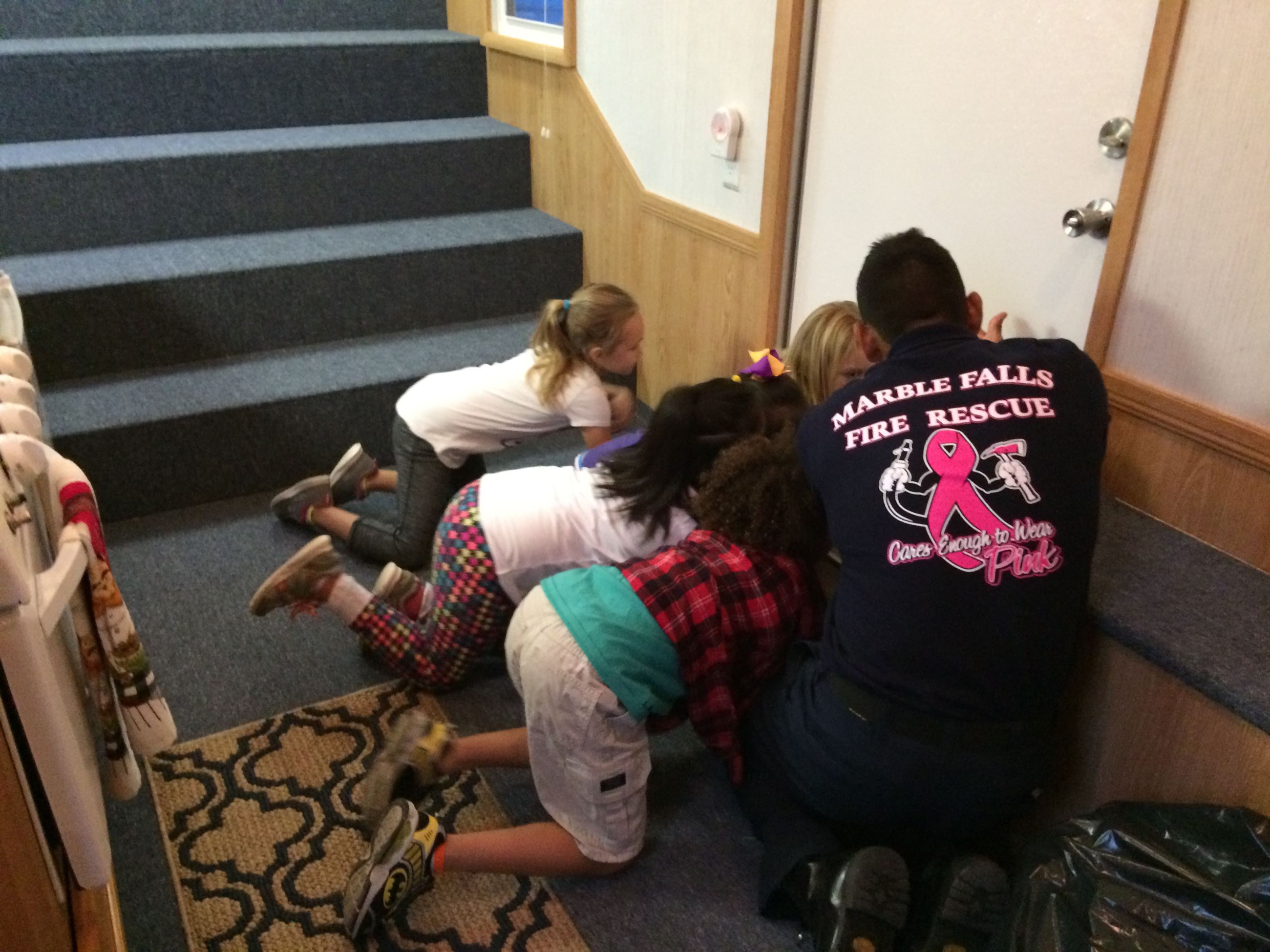 Children learn about fire safety