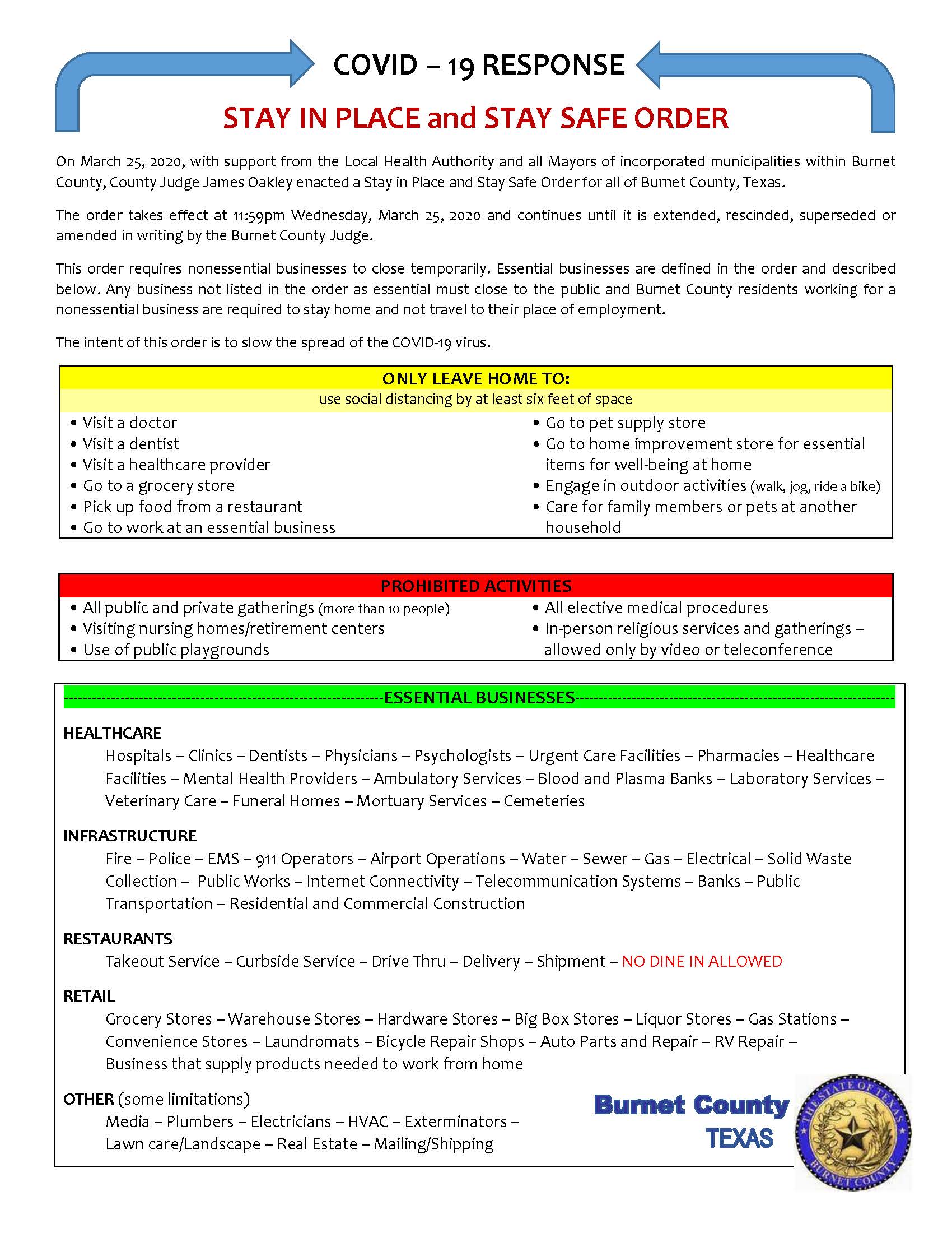 Stay in Place Fact Sheet_Burnet County
