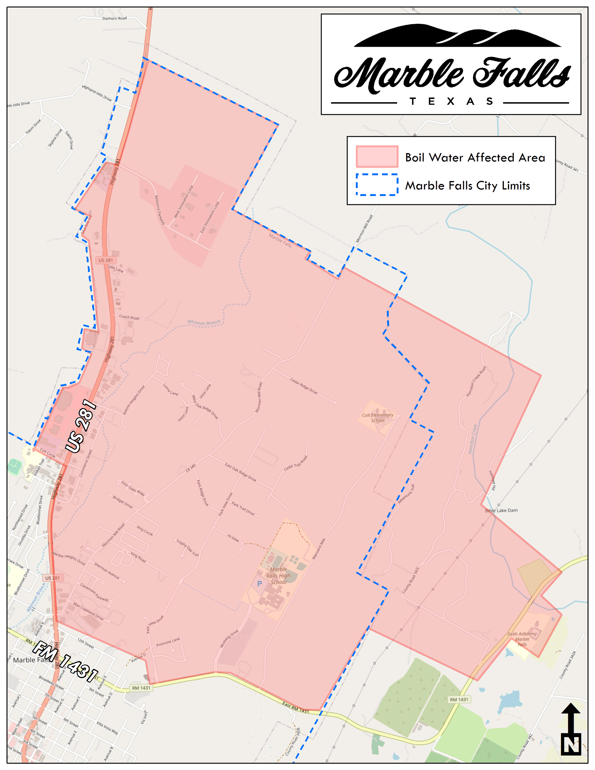Boil Water Map 021921 UPDATED
